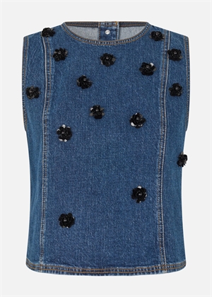 Madine top Denim Sequince Flower Baum Und Pferdgarten 